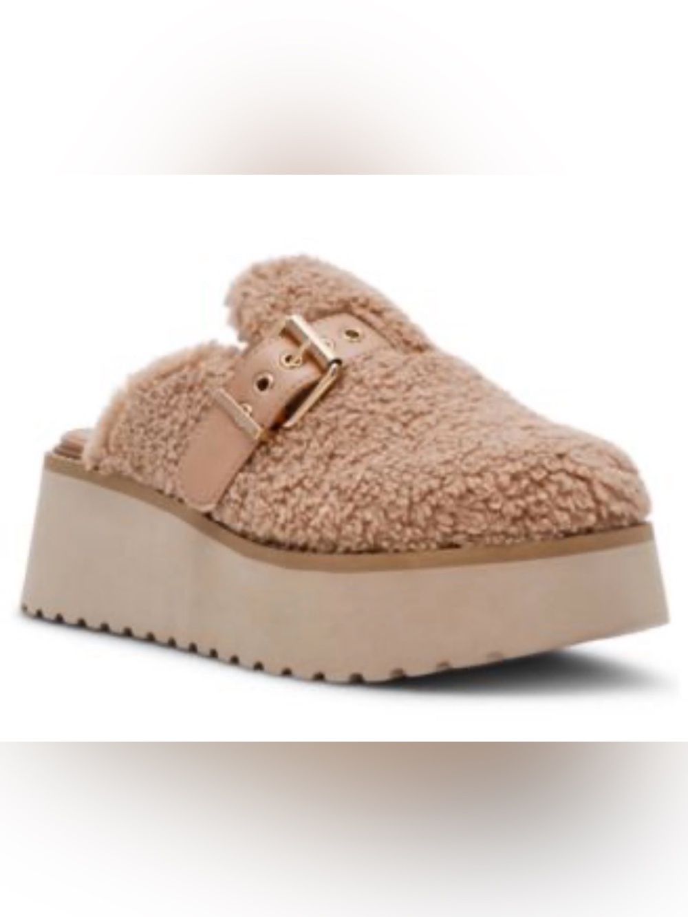 Dolce Vita Lilani Plush Faux Sherpa Fur Platform Mules Women’s Size 11